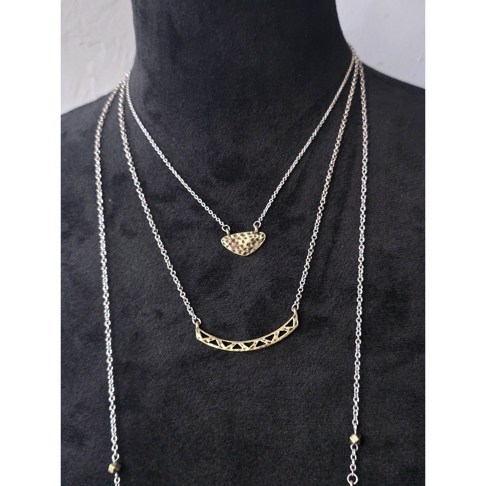 Premier Designs Womens Two Tone 3 Separate Necklace Each can be worn Alone - Picture 2 of 7
